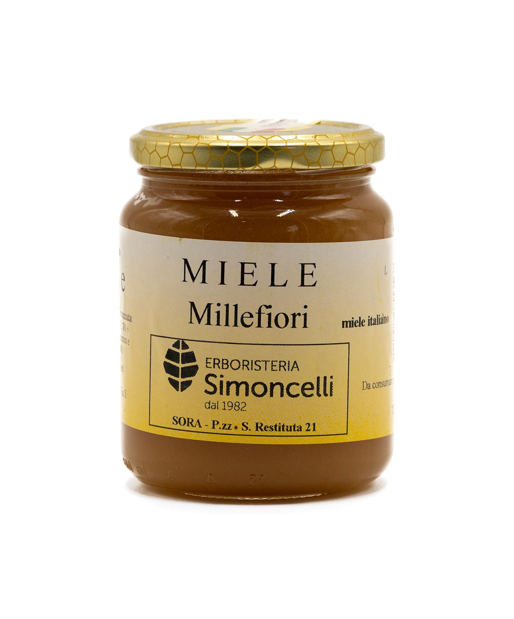 Miele Millefiori Erboristeria Simoncelli contenitore in vetro 500 g