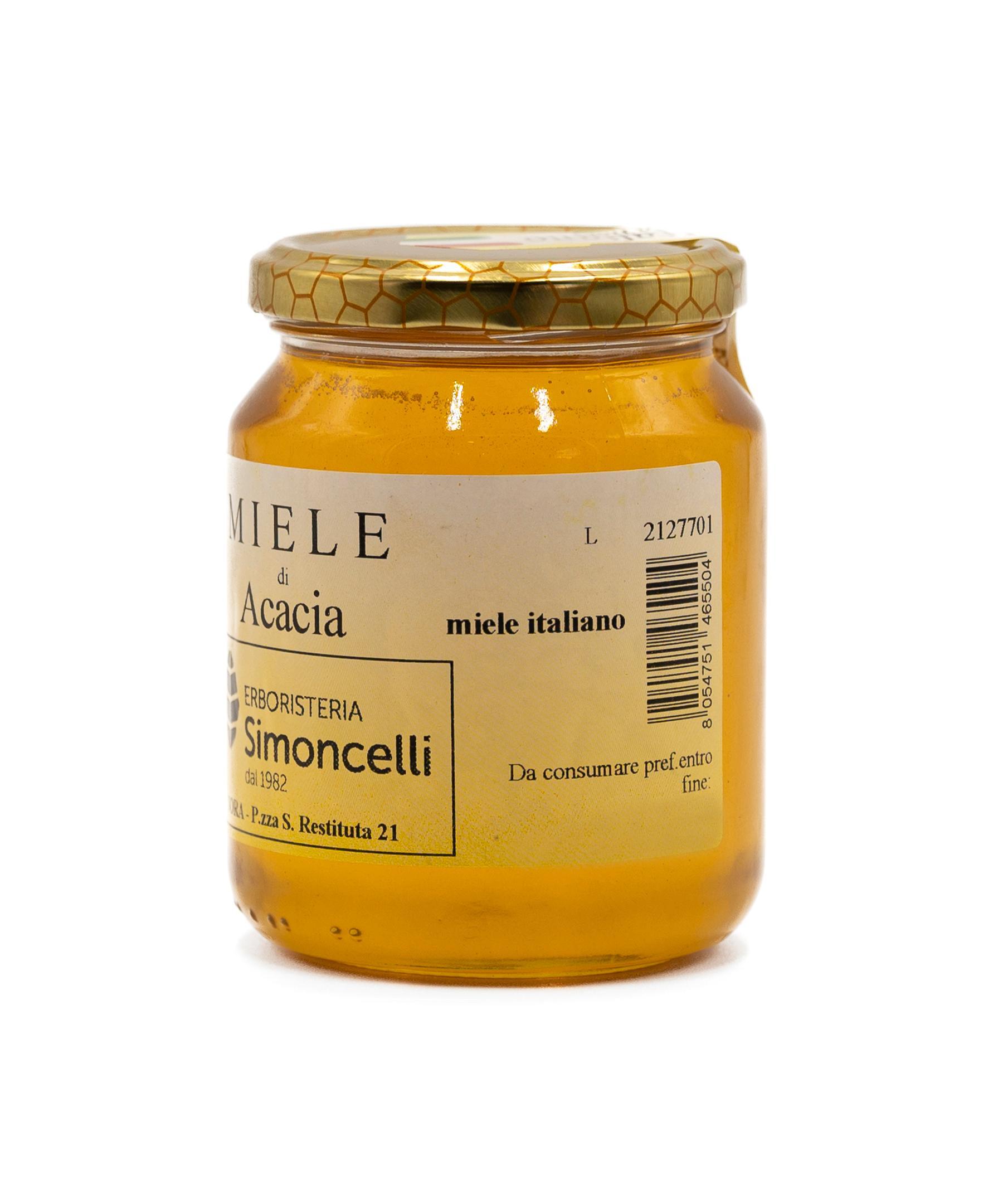 Miele Acacia Erboristeria Simoncelli contenitore in vetro 500 g