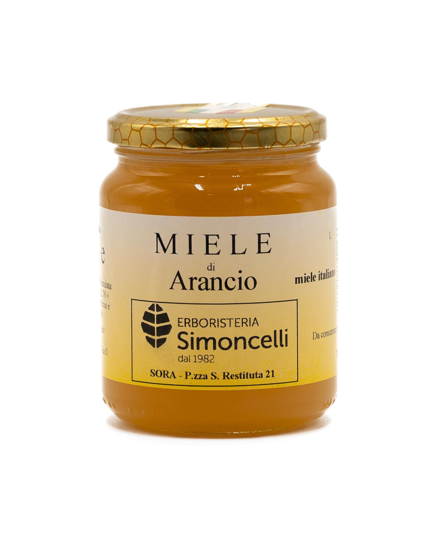 Miele Arancio Erboristeria Simoncelli contenitore in vetro 500 grammi