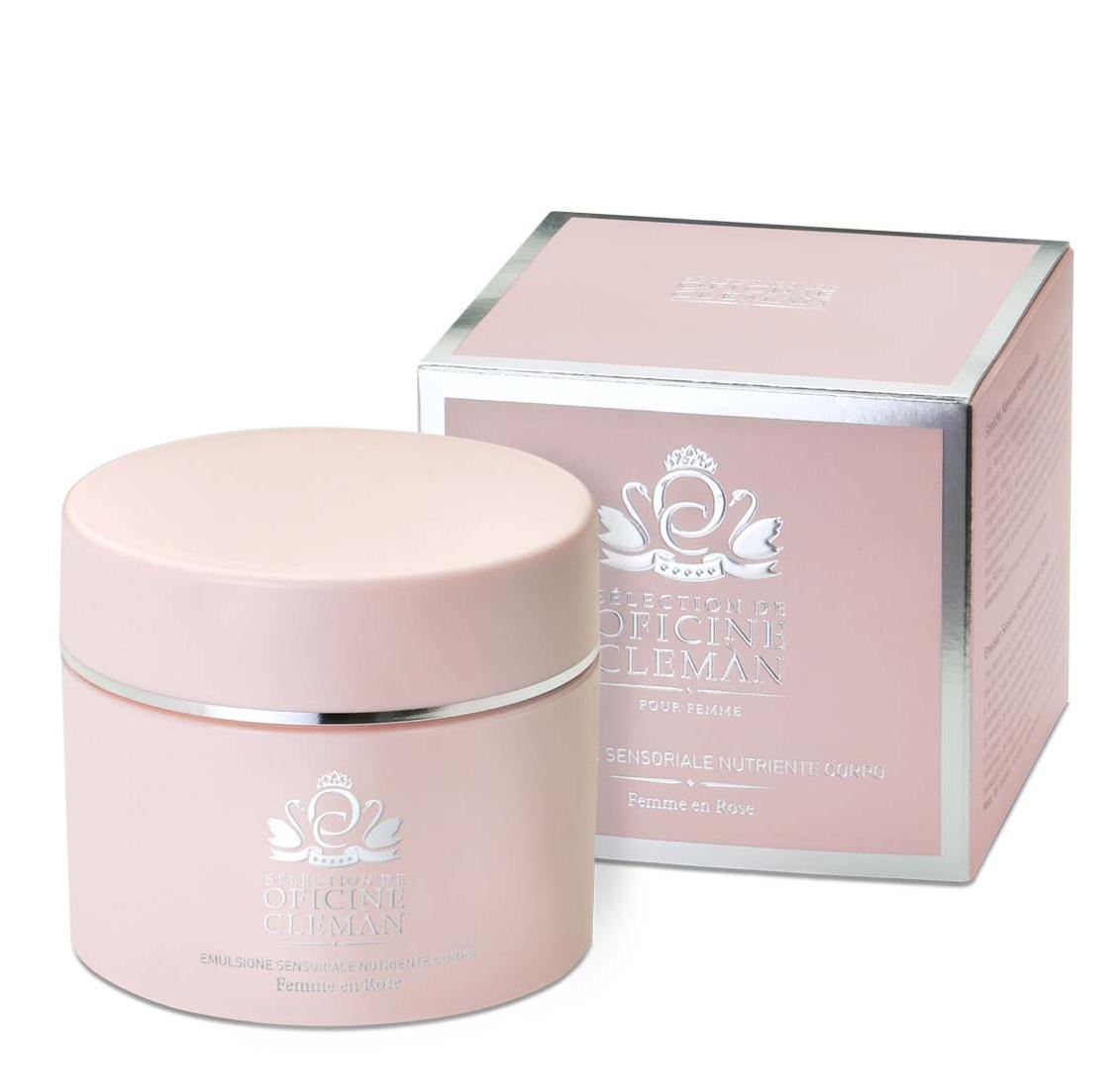 Emulsione Sensoriale Nutriente Corpo Femme en Rose Oficine Cleman