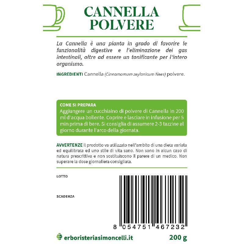 Tisana Cannella Polvere Erboristeria Simoncelli