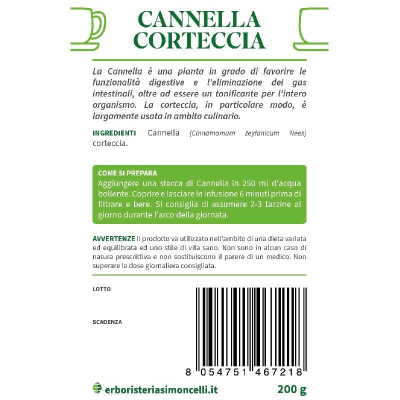 Tisana Cannella Corteccia Erboristeria Simoncelli