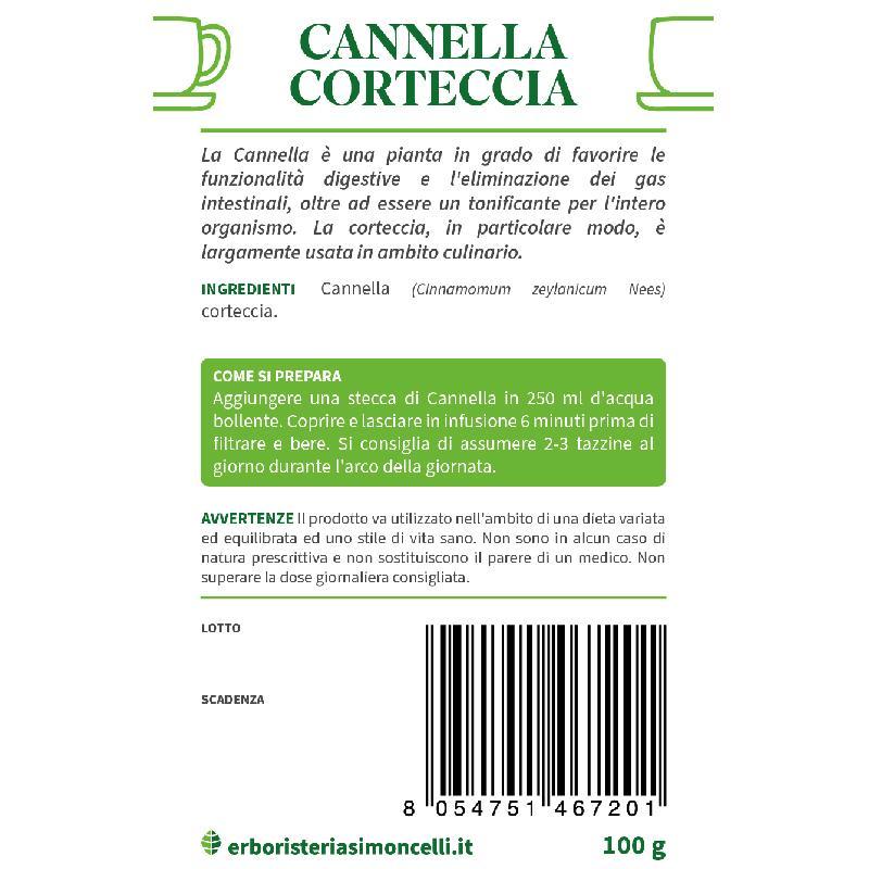 Tisana Cannella Corteccia Erboristeria Simoncelli