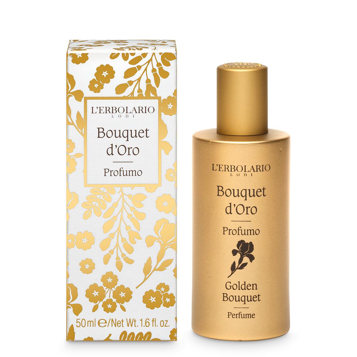 Profumo Bouquet d'Oro L'Erbolario. Flacone da 50 ml.