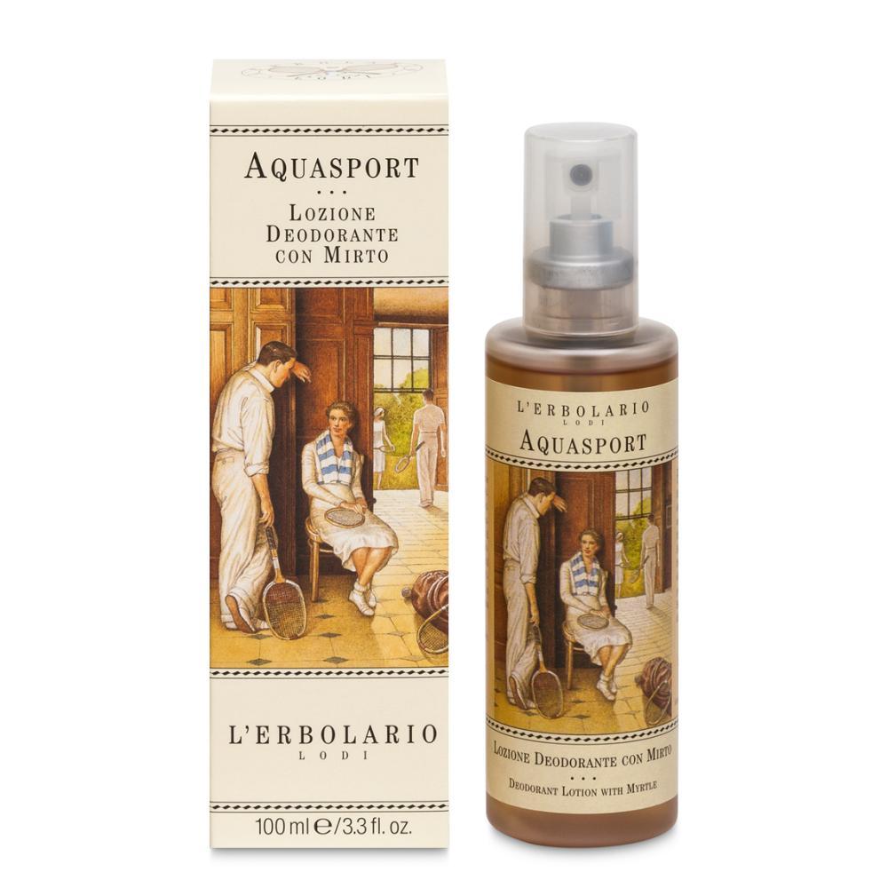 Lozione Deodorante Aquasport L'Erbolario. Con mirto. 100 ml