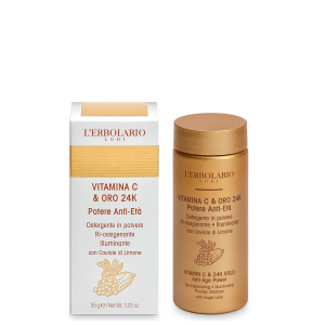 Detergente viso in polvere vitamina c & oro 24k